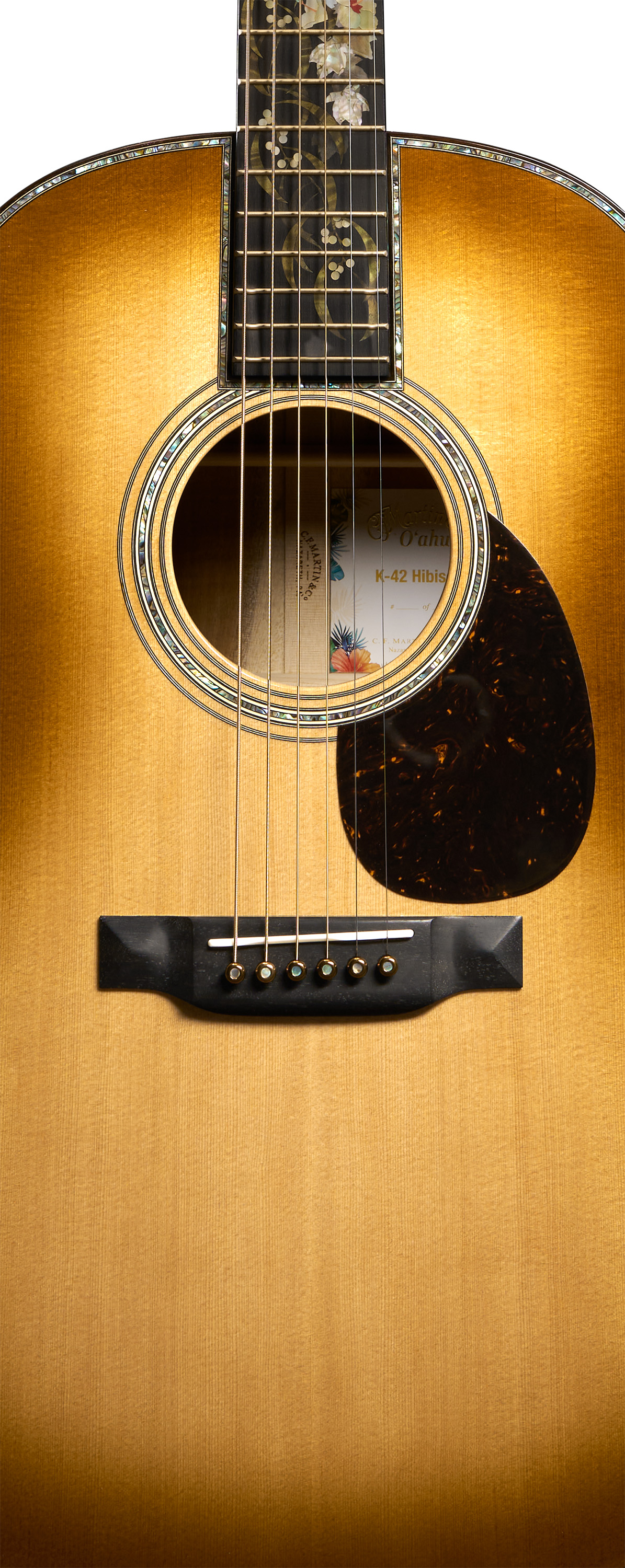 Body of Martin O'ahu K-42 Hibiscus Guitar image number 3